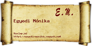 Egyedi Mónika névjegykártya